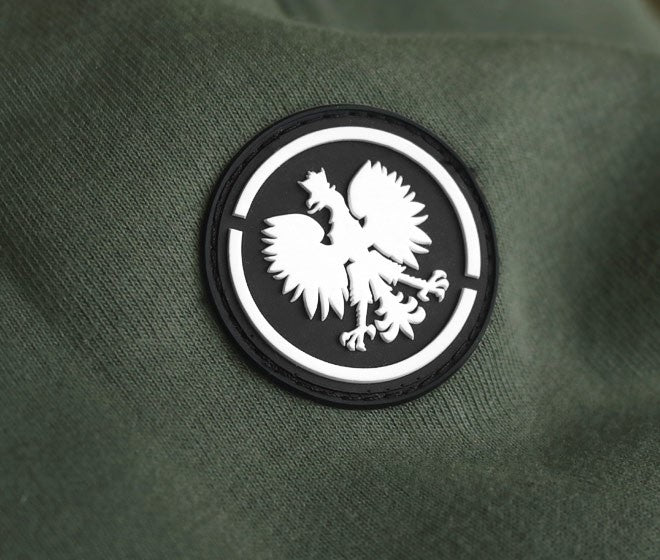 Bluza z kapturem w kolorze khaki z Orłem