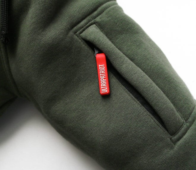 Bluza z kapturem w kolorze khaki z Orłem