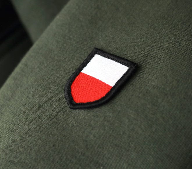 Bluza z kapturem w kolorze khaki z Orłem