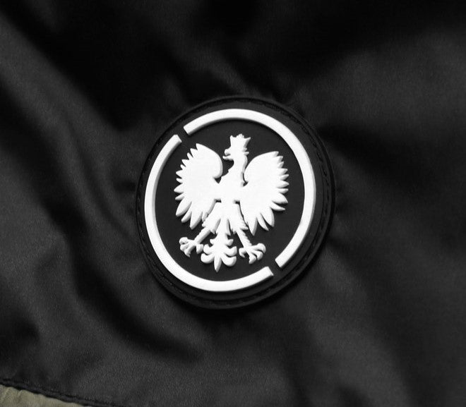 Kurtka wiatrówka czarna/kaki z Orłem