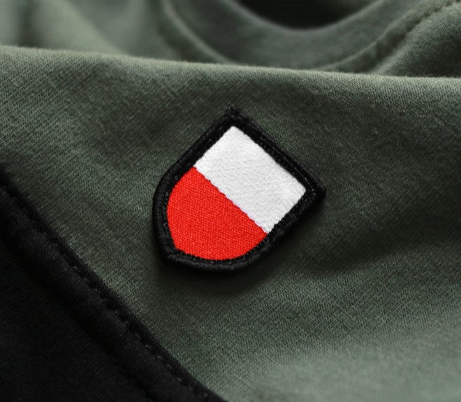 Koszulka Flaga haft  czarny/zieleń
